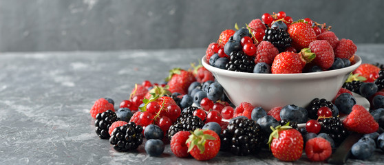 black and red fruits